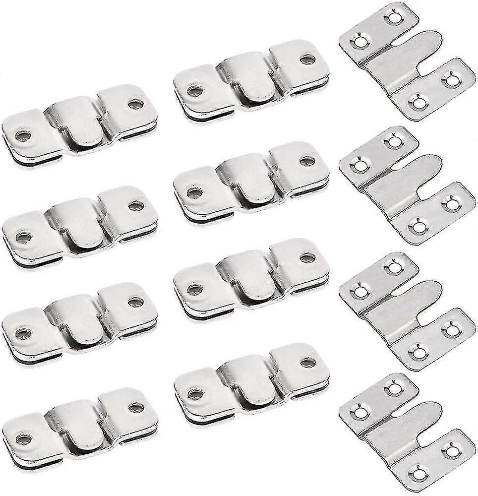 10 Pairs Concealed Mounting Bracket Embedded Interlock Hanging Buckle Stainless