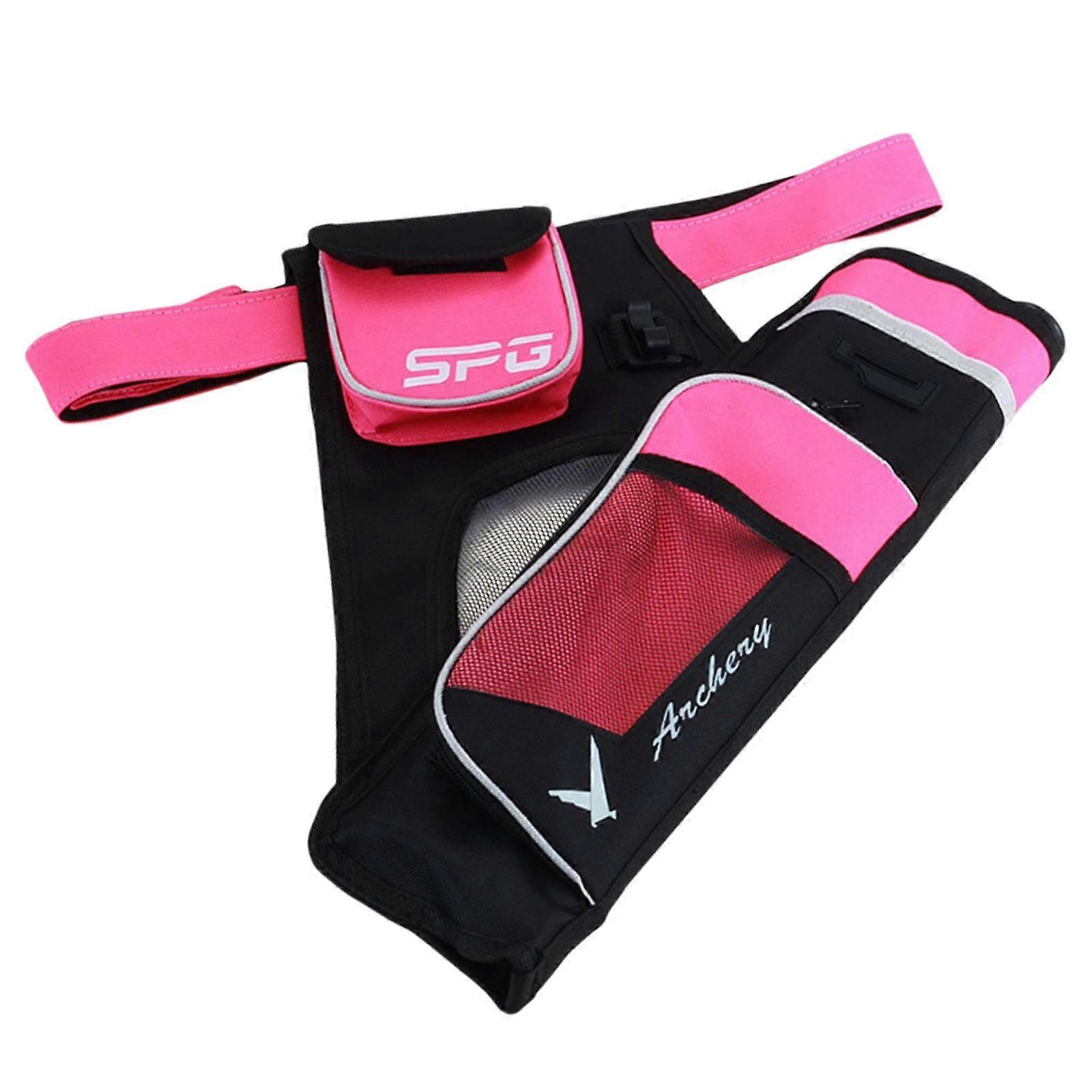 3 trubkový šíp toulec na pas tašky držák pro reflexní luk cvičení růžový