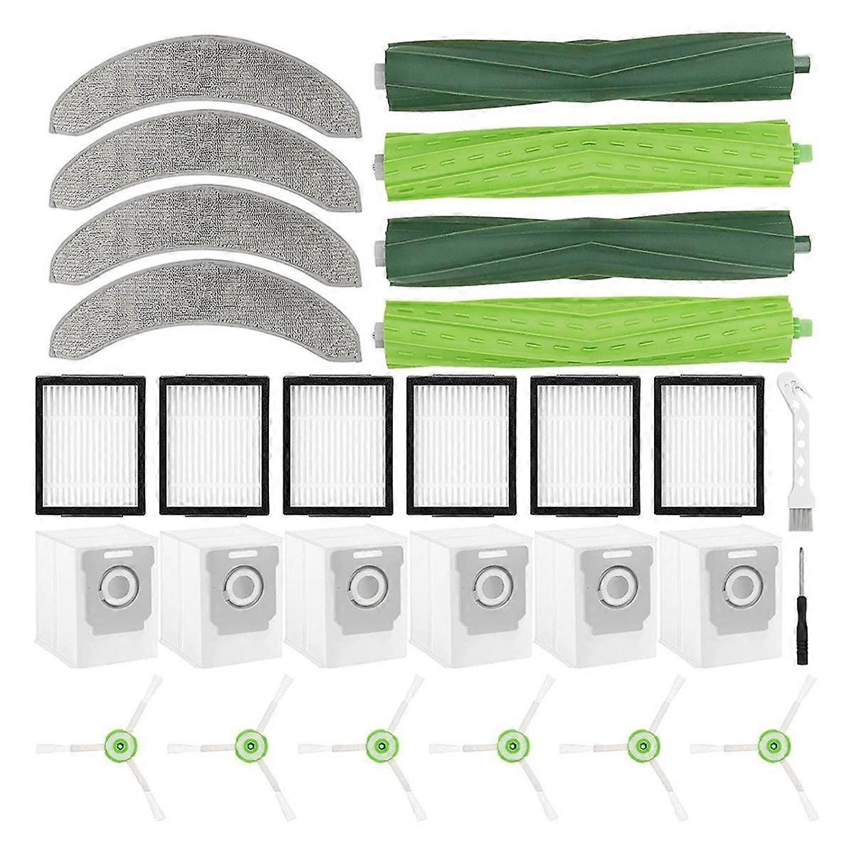 Replacement Parts Compatible for Combo J7+/Plus Robot Vacuum Cleaner, Multi- Rubber Roller Brush