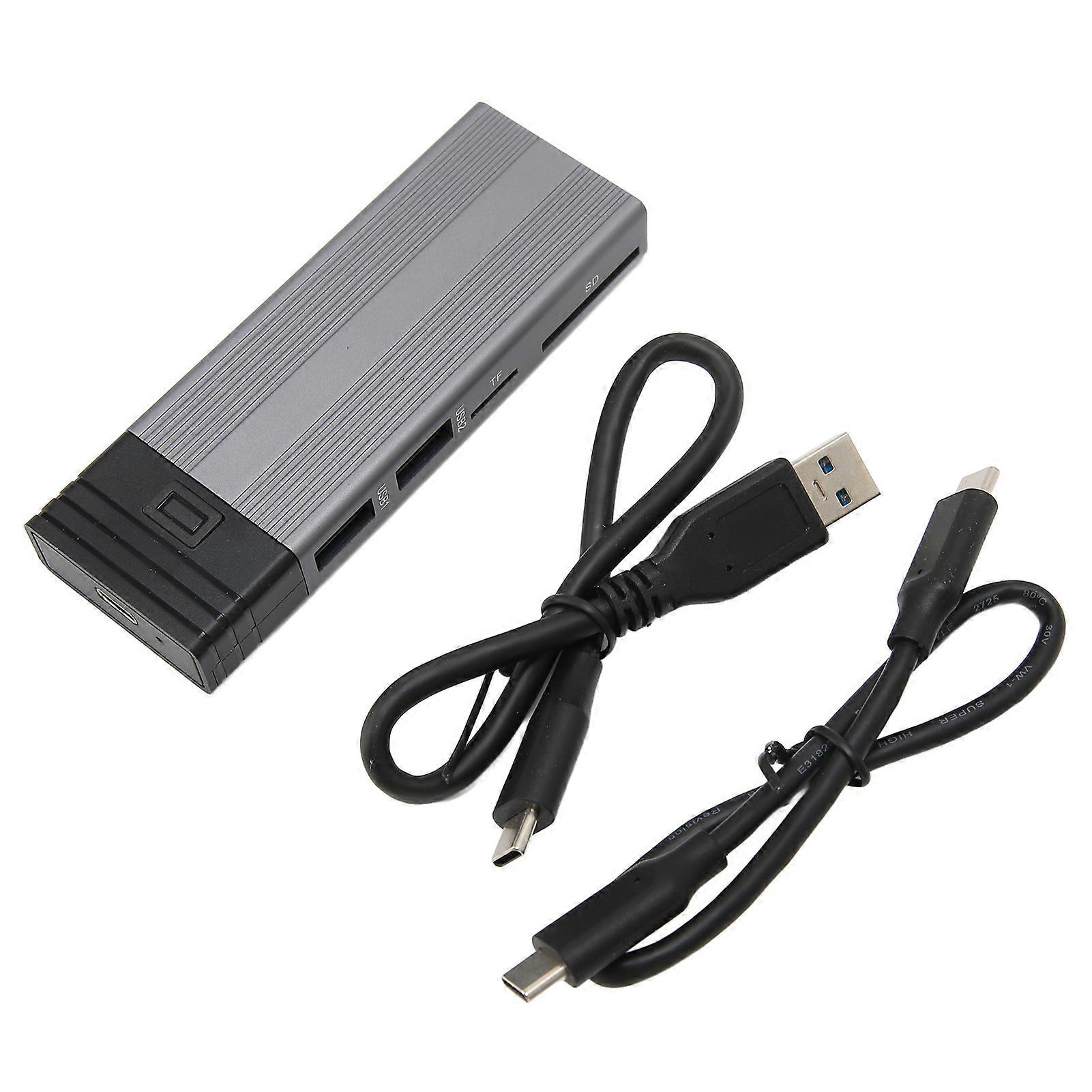 USB C SSD Enclosure Good Heat Dissipation 10Gbps M.2 NVME SSD Enclosure for Tablets Computers Game Consoles for PS5
