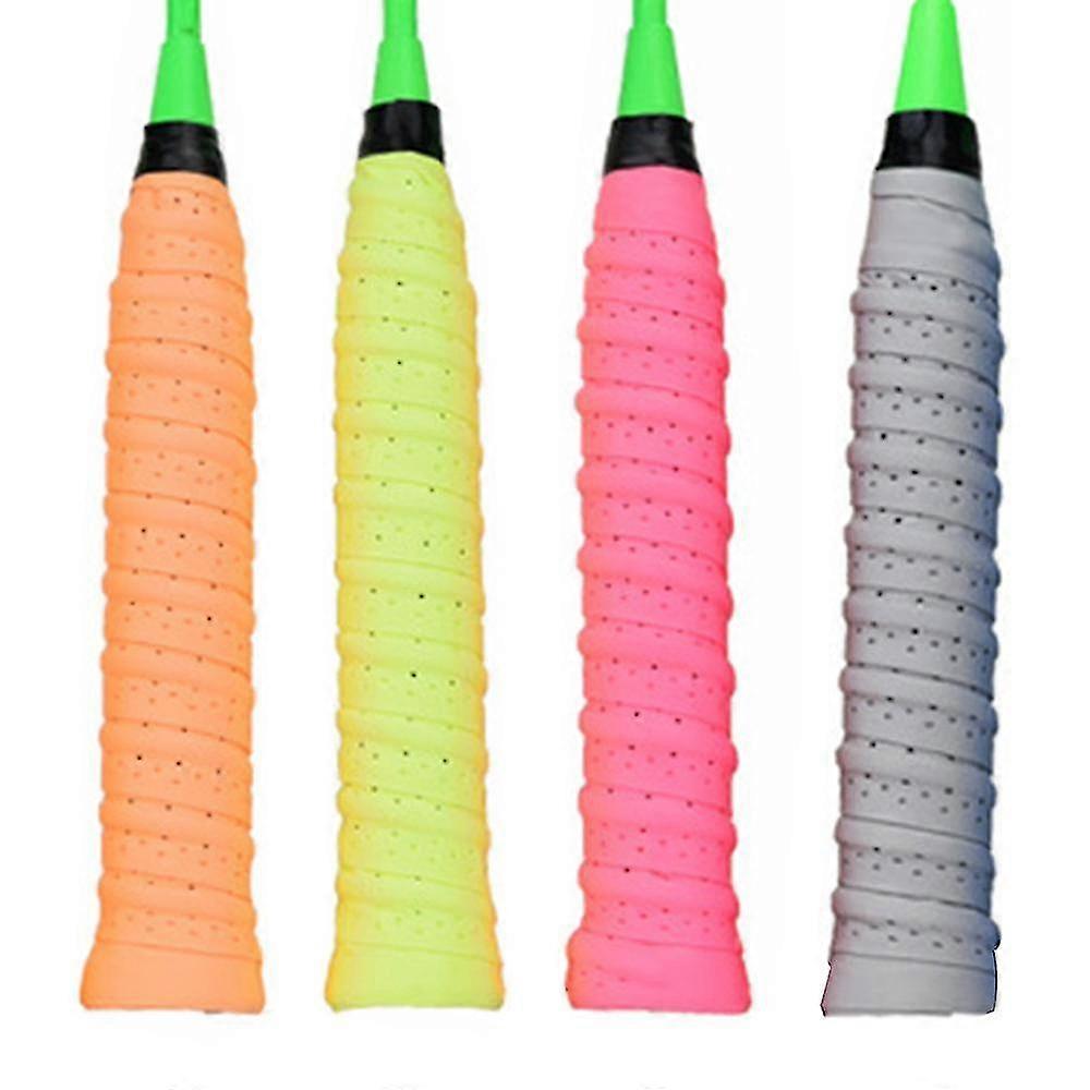 4-pack squash grip, tennisracket griptape met antislip perforatie