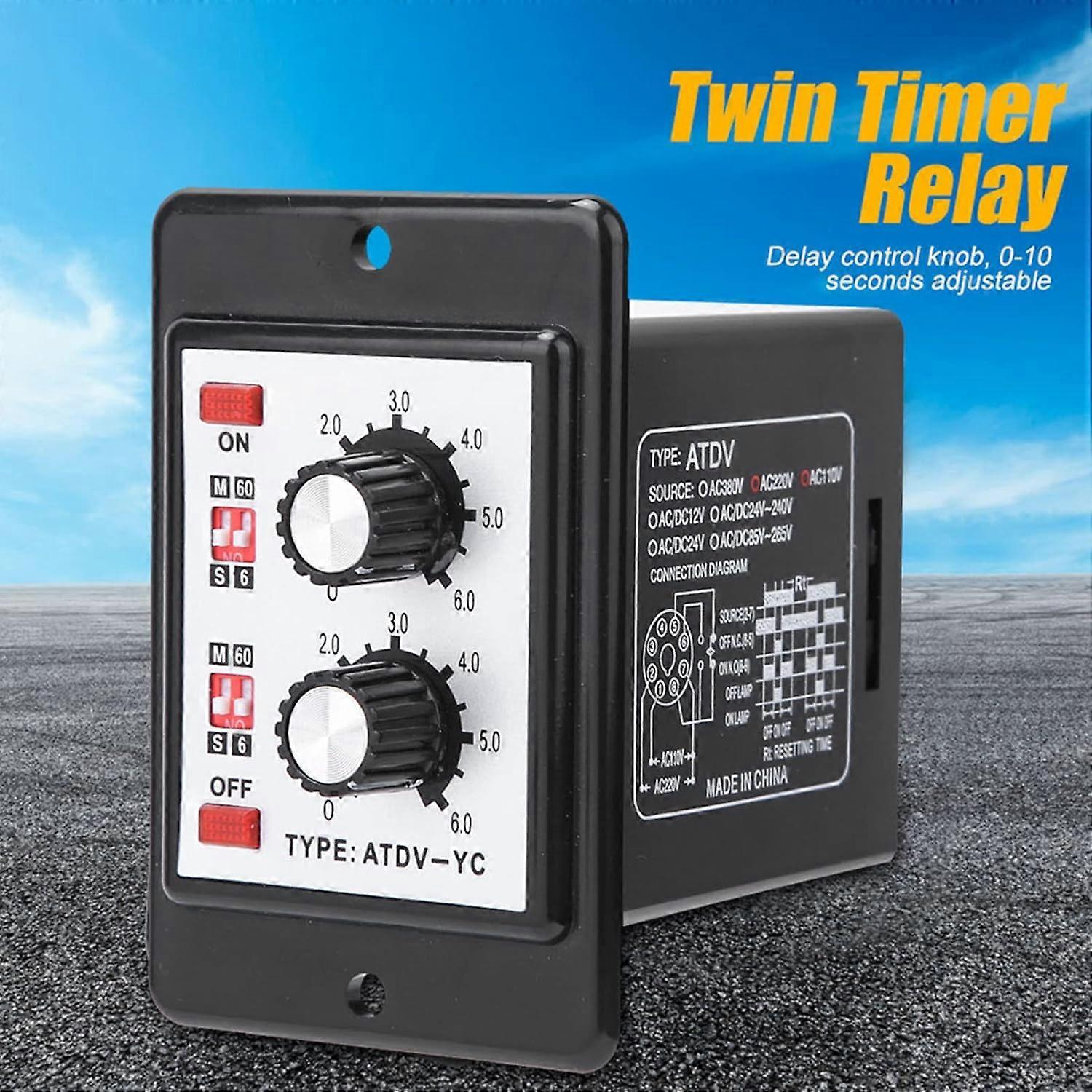 XHX On Off Timer Relay Double Timer Relay Control ADTV-YC 6S-60M(DC 24V ...