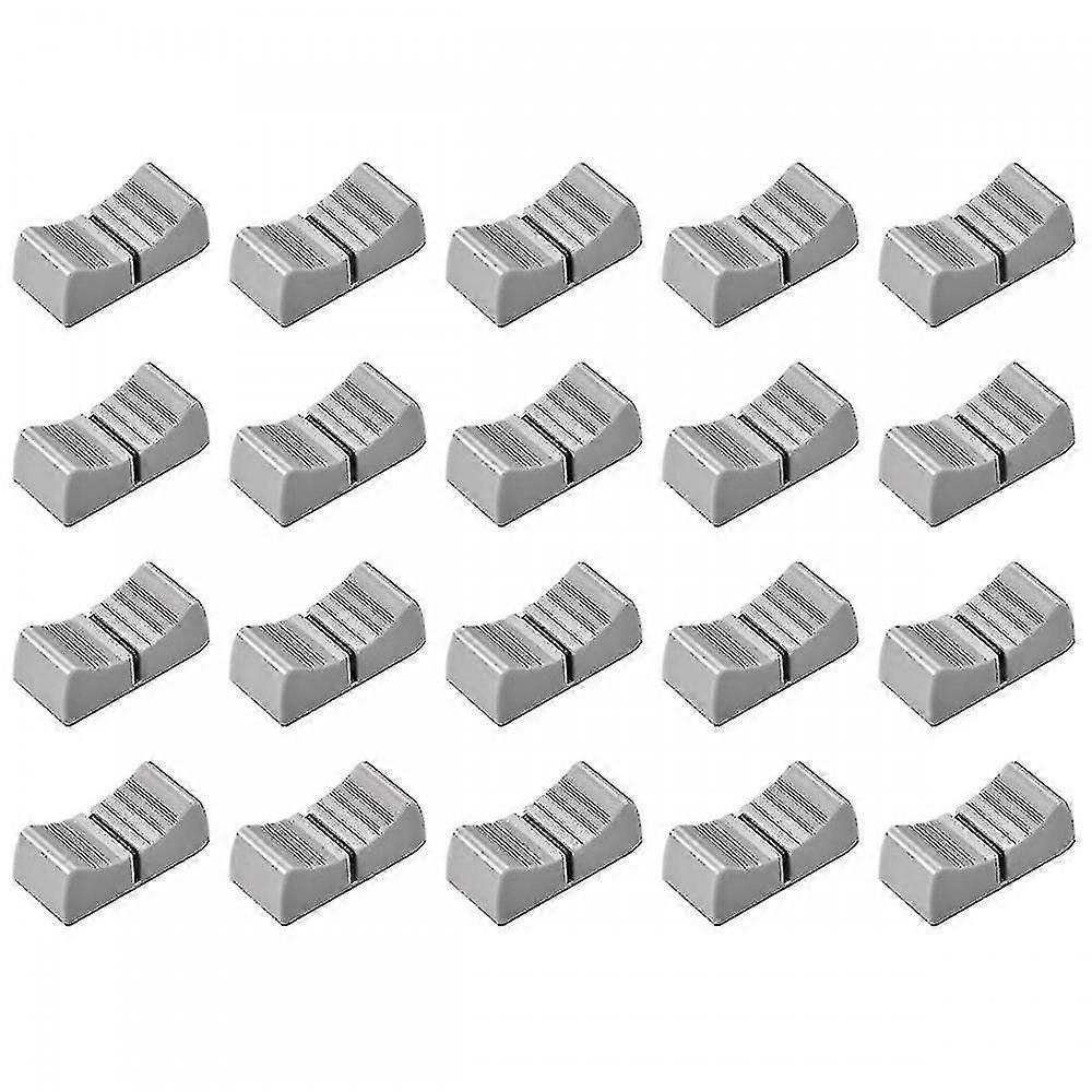 20pcs 24mmx11mmx10mm Console Mixer Fader Knotter erstatning for potensiometer grå knott svart