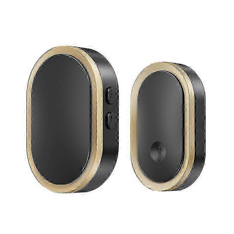Wireless Doorbell, Wireless External Bell, Waterproof, Front Door Bell(1sets-black)