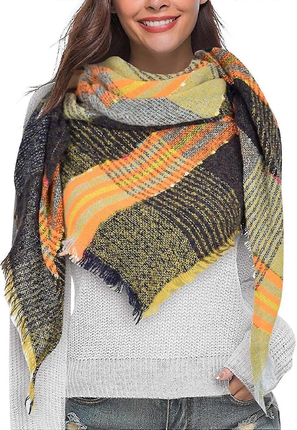 Women Winter Large Oversized Pashmina Soft Scarves Wraps Shawl Patchwork Stole