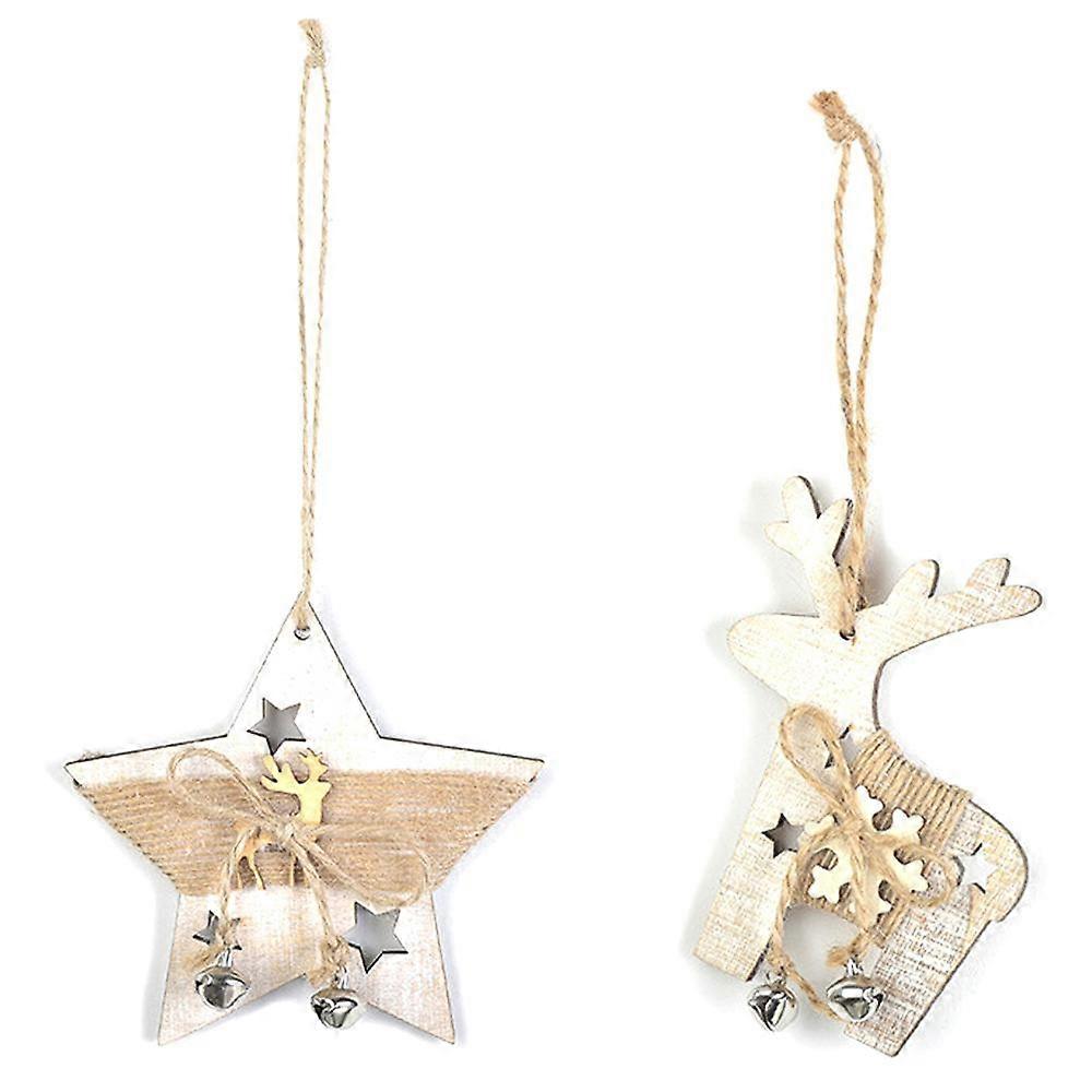 Julepynt i træ, til juletræspynt, festpynt, julepynt