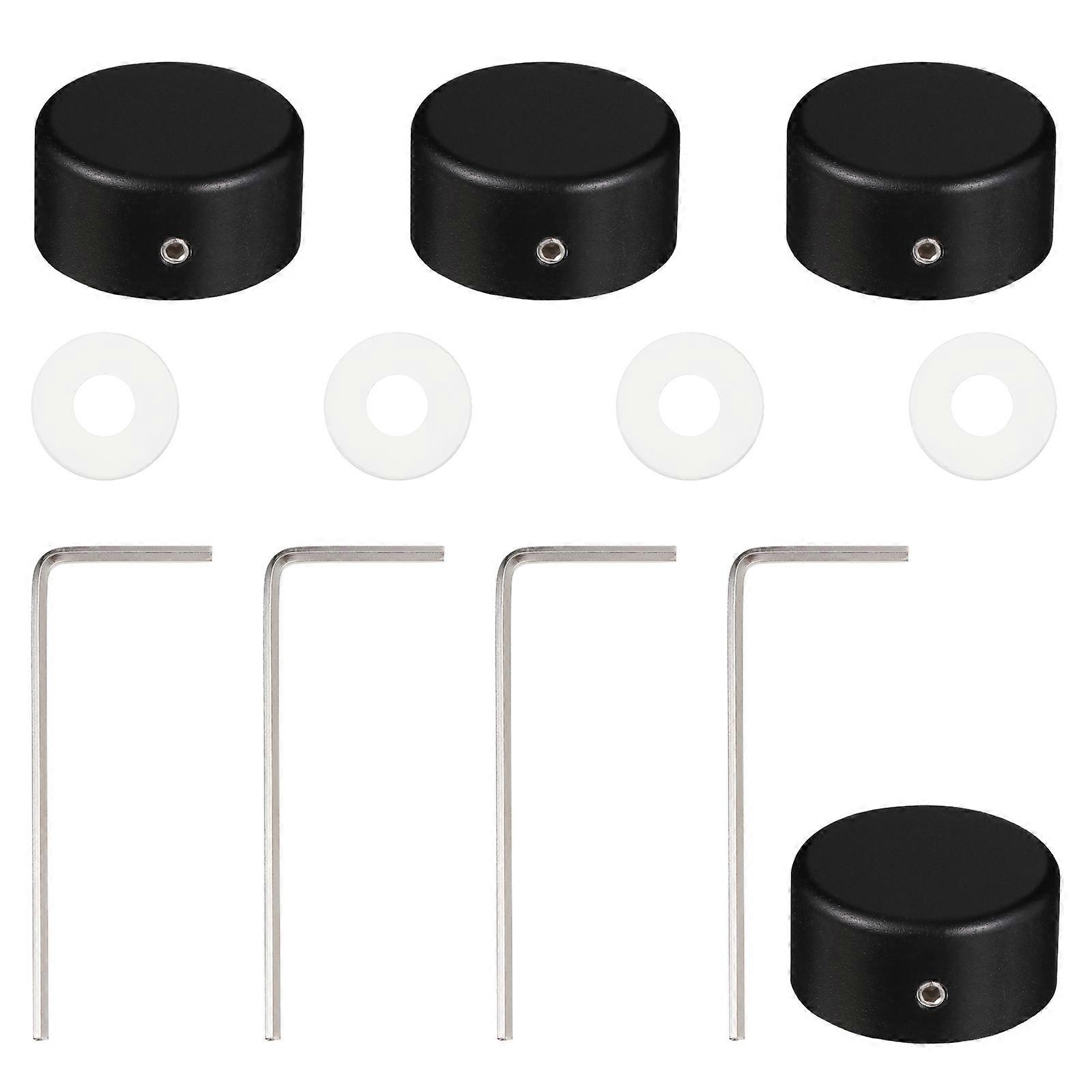 4 Sets Pedal Footswitch Toppers with Screws Pads Effector Protective Button