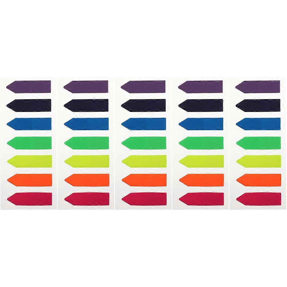 5 Sheets of Page Markers Self-adhesive Page Tabs Paper Page Tabs Page Marking Tools