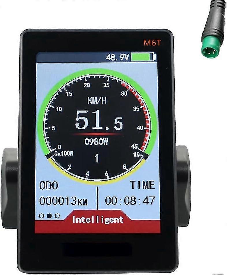 M6T Electric Bike LCD Display Meter 24V 36V 48V 60V With USB - 1 PCS (5PIN)