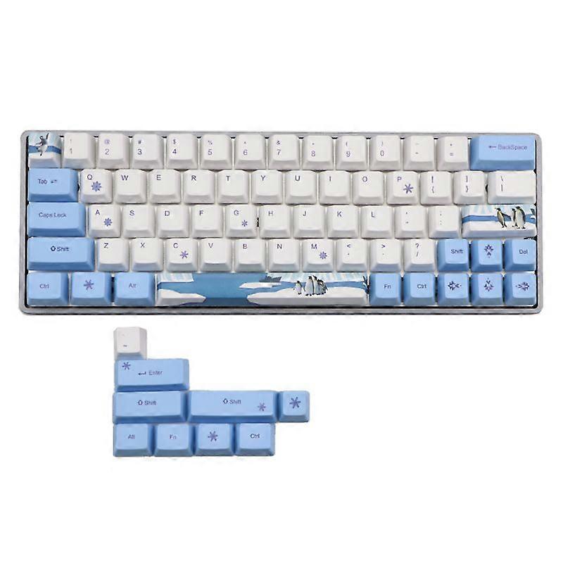 61+11 Keys OEM Dye-Sublimation Keycap Set Thick PBT Switch Mechanical Keyboard