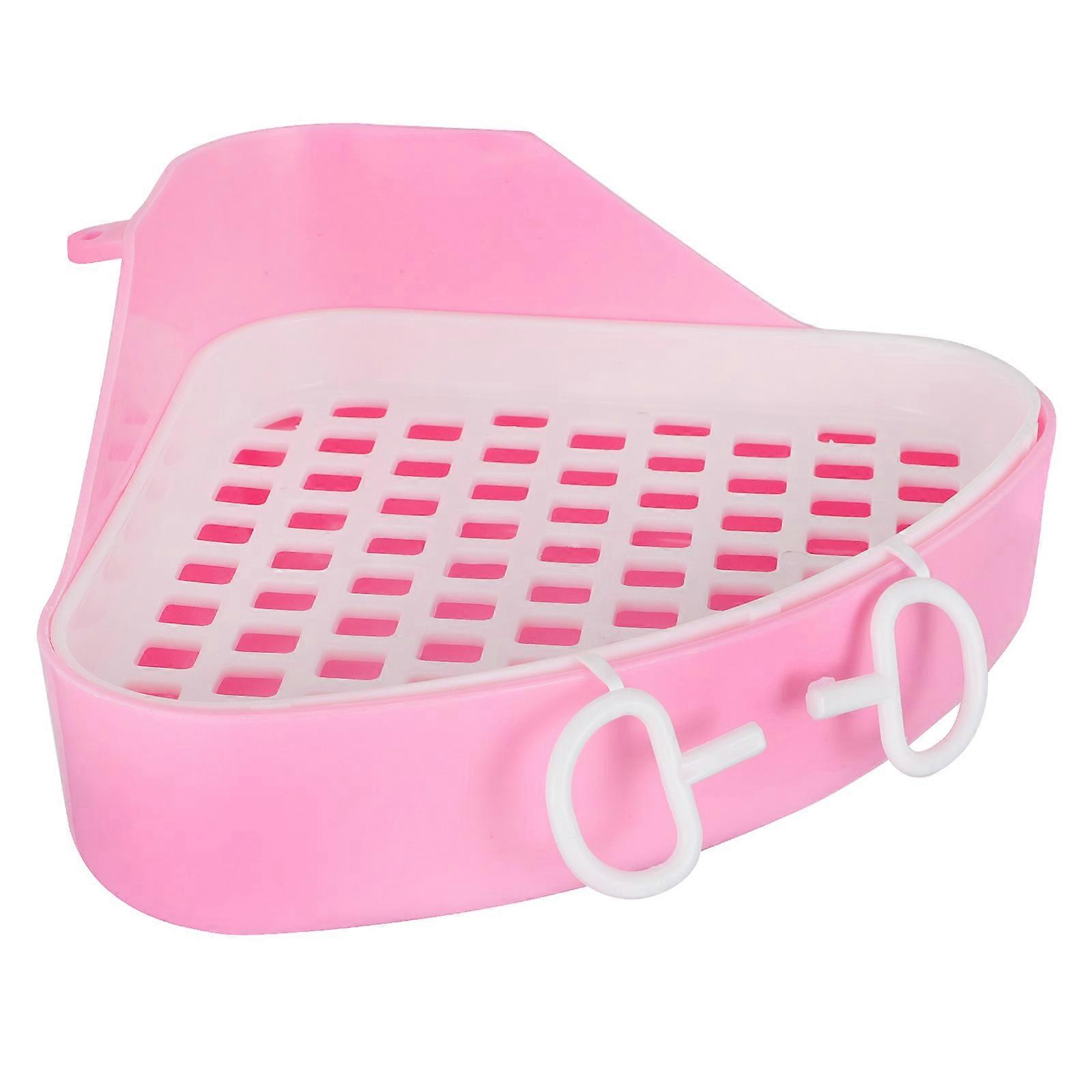 Bunny Litter Box Triangle Potty Trainer Corner Box for Guinea Pig Chinchilla