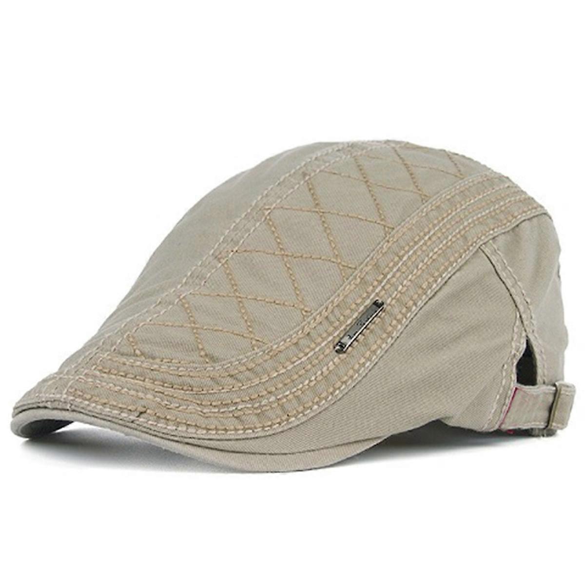 Men Flat Cap,Duckbill Hat,Tweed Cap Hunting Cap for Spring