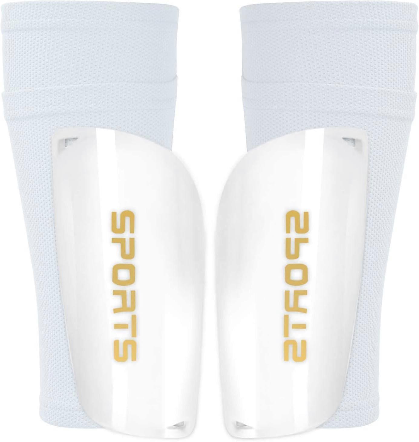 Soccer Shin Guards, Double Layer Protective Gear, Lightweight and Breathable Soccer Equipment Kids and Teen Adult Beginner Games.