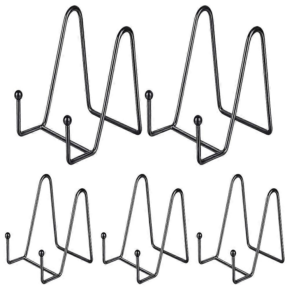 5pcs Desktop Book Stands Display Shelves Picture Display Brackets Iron Racks