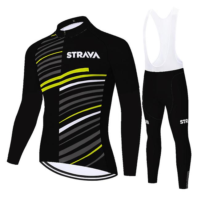 Maglia bici ciclismo uomo Strava manica lunga con 3 tasche posteriori |  Fruugo CH