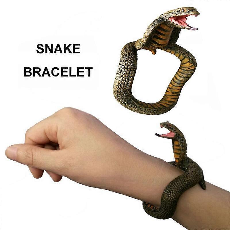 Snake Python Bracelet Simulation Animal Model Figure Plastic Fun Prank Gift For Kids Educational Children'sCobra
