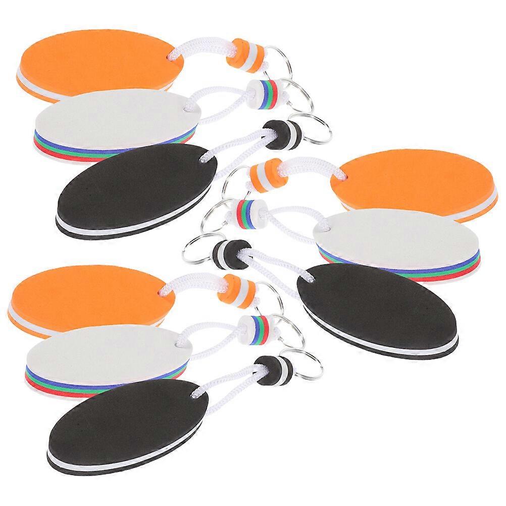 9pcs Water Activity Keychains Floating Pendants Keychains Floating Key Rings