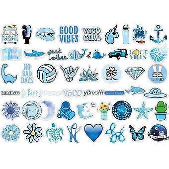 Lot De 50 Autocollants Océan De Mer Imperméables En Vinyle Coloré Pour Bureau, Ordinateur Portable, Bouteille D'eau (Ocean