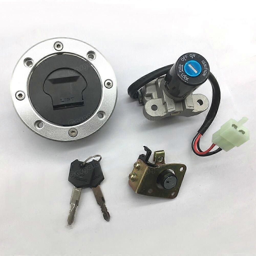 Ignition Switch Fuel Gas Cap Seat Lock Key For Suzuki GSF400 VX800 RF600/900R