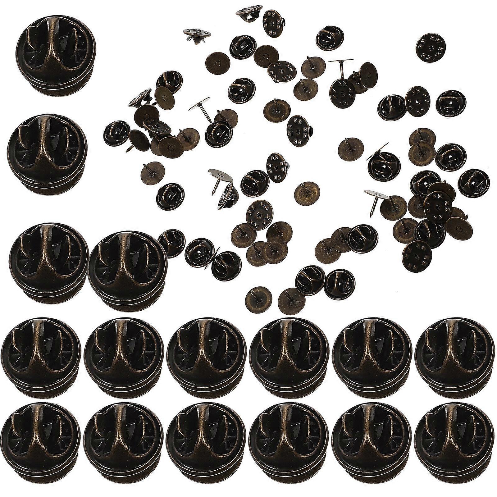 50 sets of Pin Back Clutch Pin Back Locking Pin Locking Back Enamel Pin Tie Tack