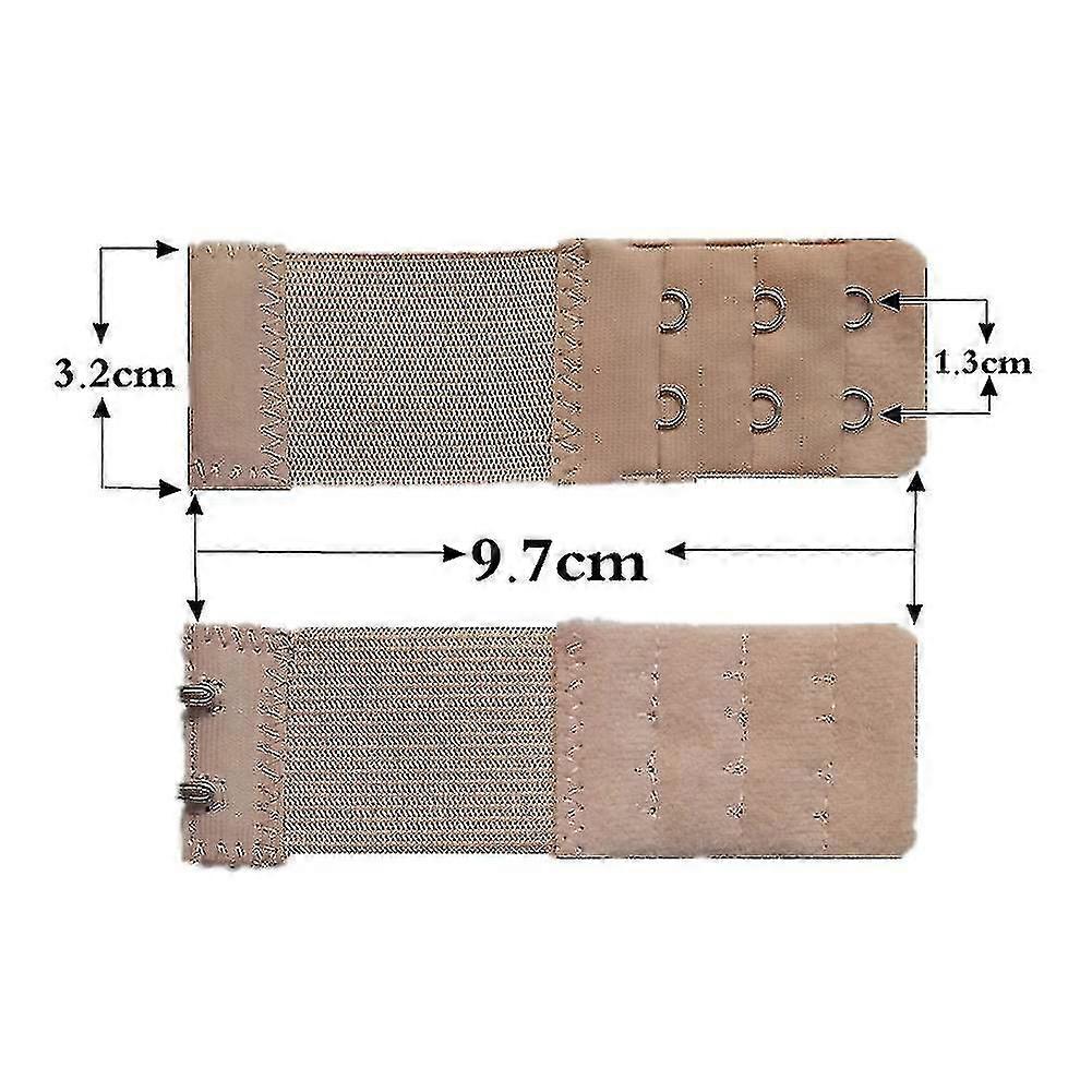 Dame-BH-forlenger 3 rader 2 kroker elastisk justerbar forlengelseslås for undertøy