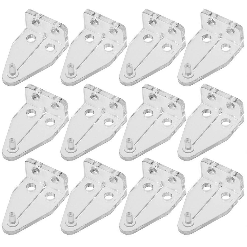 12pcs Blind Bottom Rail Holder Hold Down Bracket Clear Blinds Brackets for Horizontal Blinds
