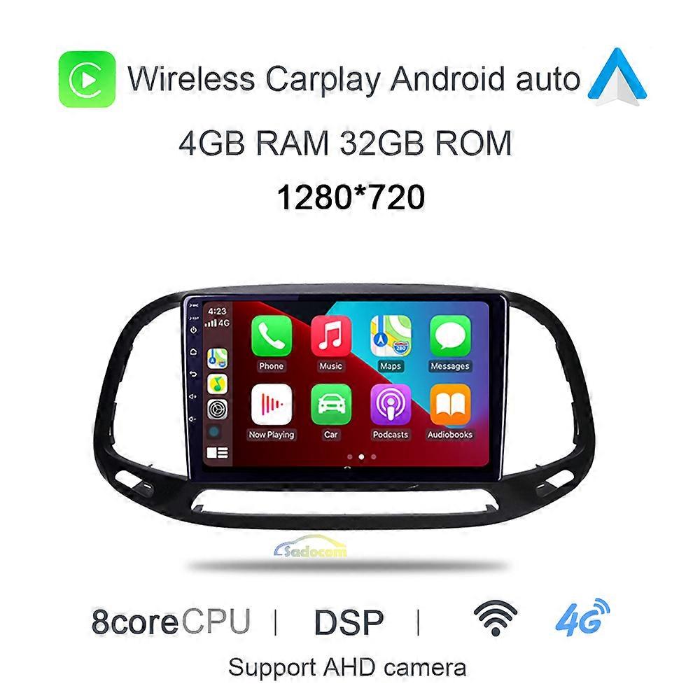 720P Carplay 4G+Wif DSP Car Radio Multimedia Video Player For FIAT Doblo 2015-2019 Navigation GPS Radio 128Gb Auto Stereo 2din