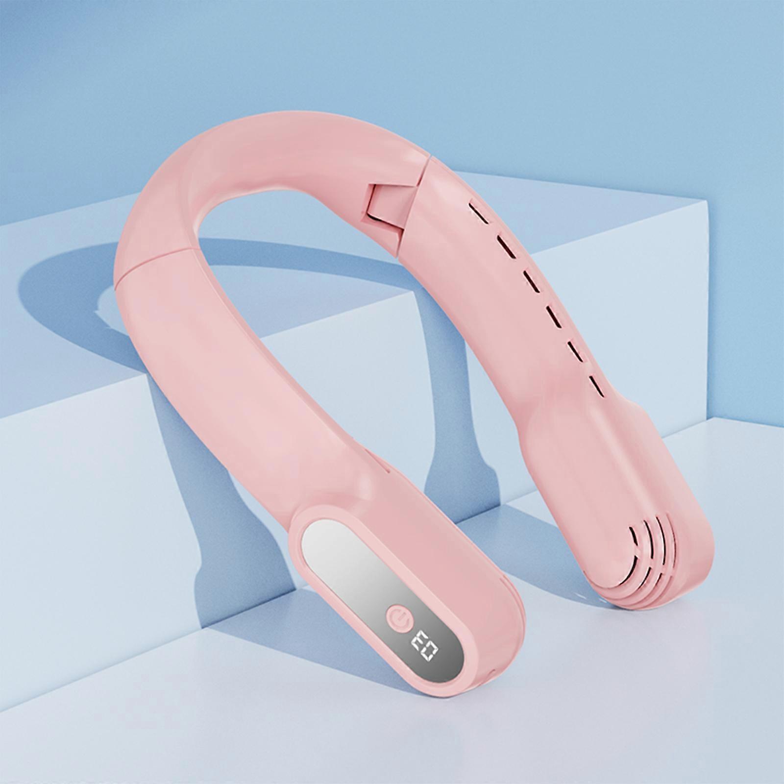 אש SALE-חינם מאוורר צוואר תלוי נייד USB מאווררים קטנים נטענים ללא להב ידיים -15% הנחה