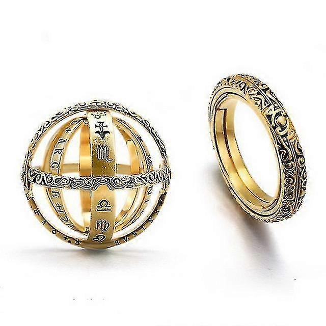 Astronomical Ball Rings For Women Men Creative Complex Rotating Cosmic Finger Ring Jewelry