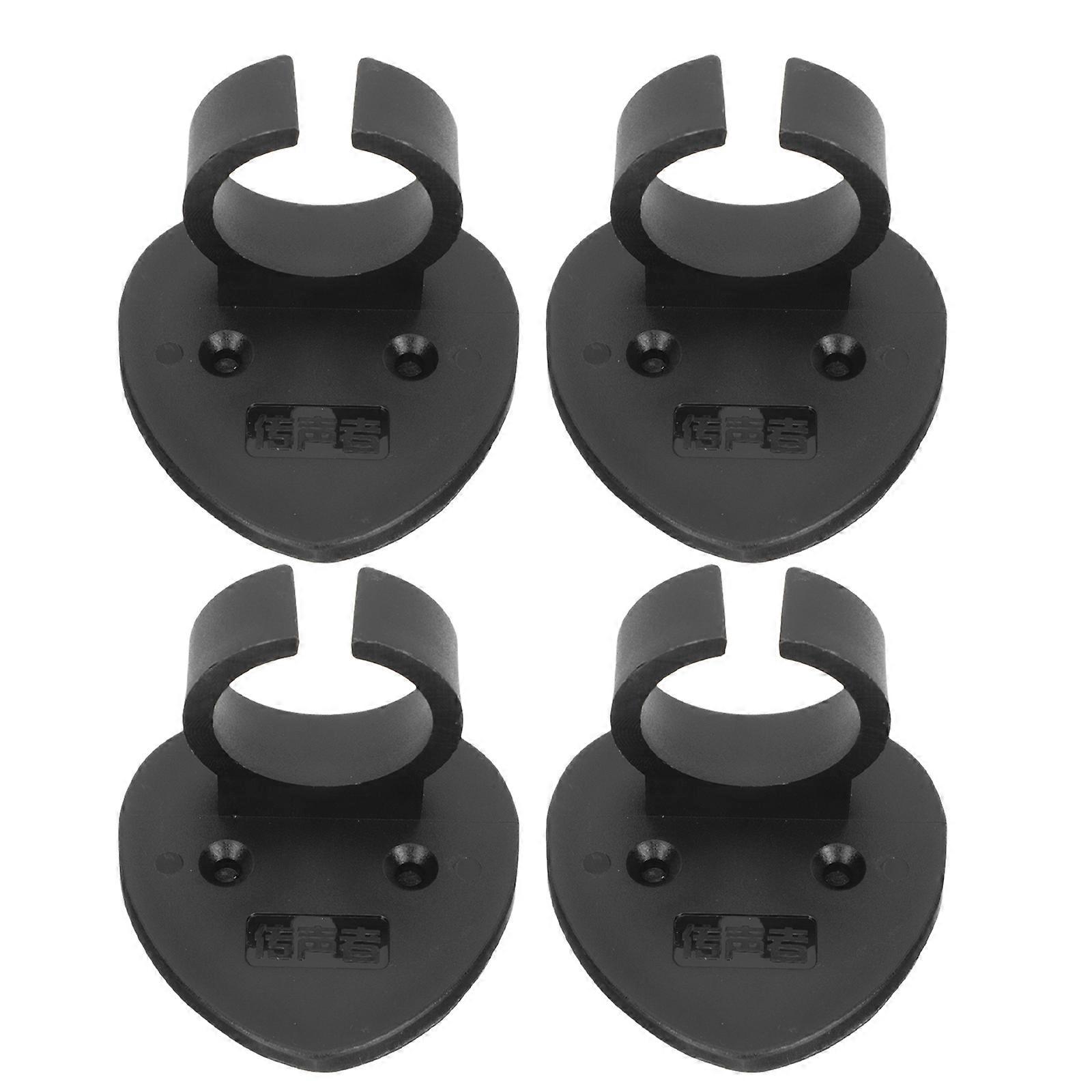 4Pcs Heart Shaped Microphone Holders Adhesive Microphone Clips Microphone Supporters