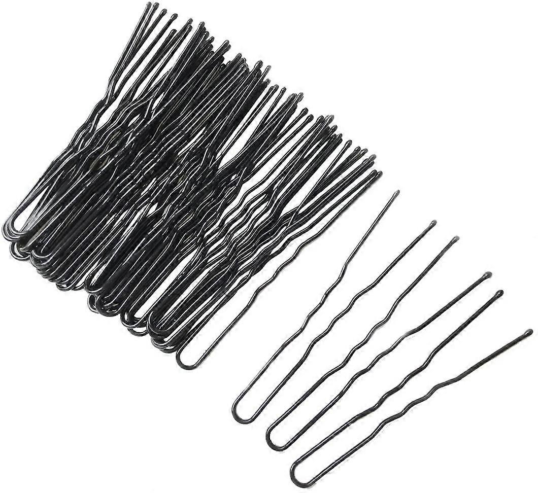 Grampos de Cabelo em Forma de U para Mulheres, Meninas e Cabeleireiro Preto 2.5" 2.5 polegadas