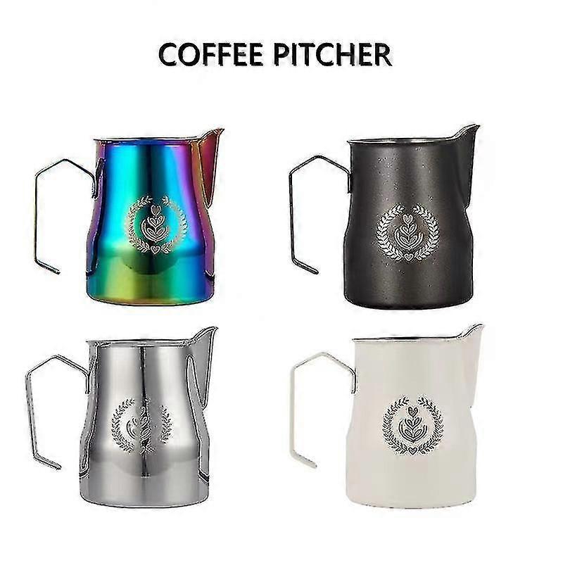 Pichet à lait expresso en acier inoxydable, 350/500 ml, pour café, expresso, mousseur à lait, pichet à lait à bouche pointue, pour barista