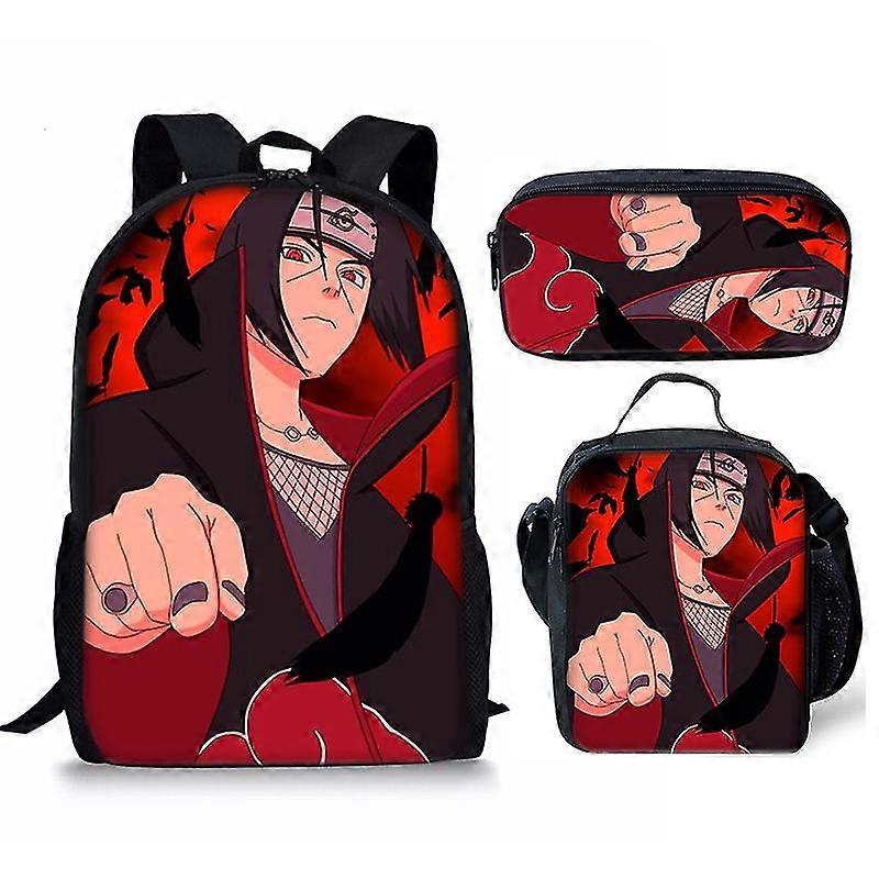 Yeni Varış Naruto Okul Çantası veya Satchel veya Kalem Çantası veya Üç Parçalı Sırt Çantası Öğrenciler-B