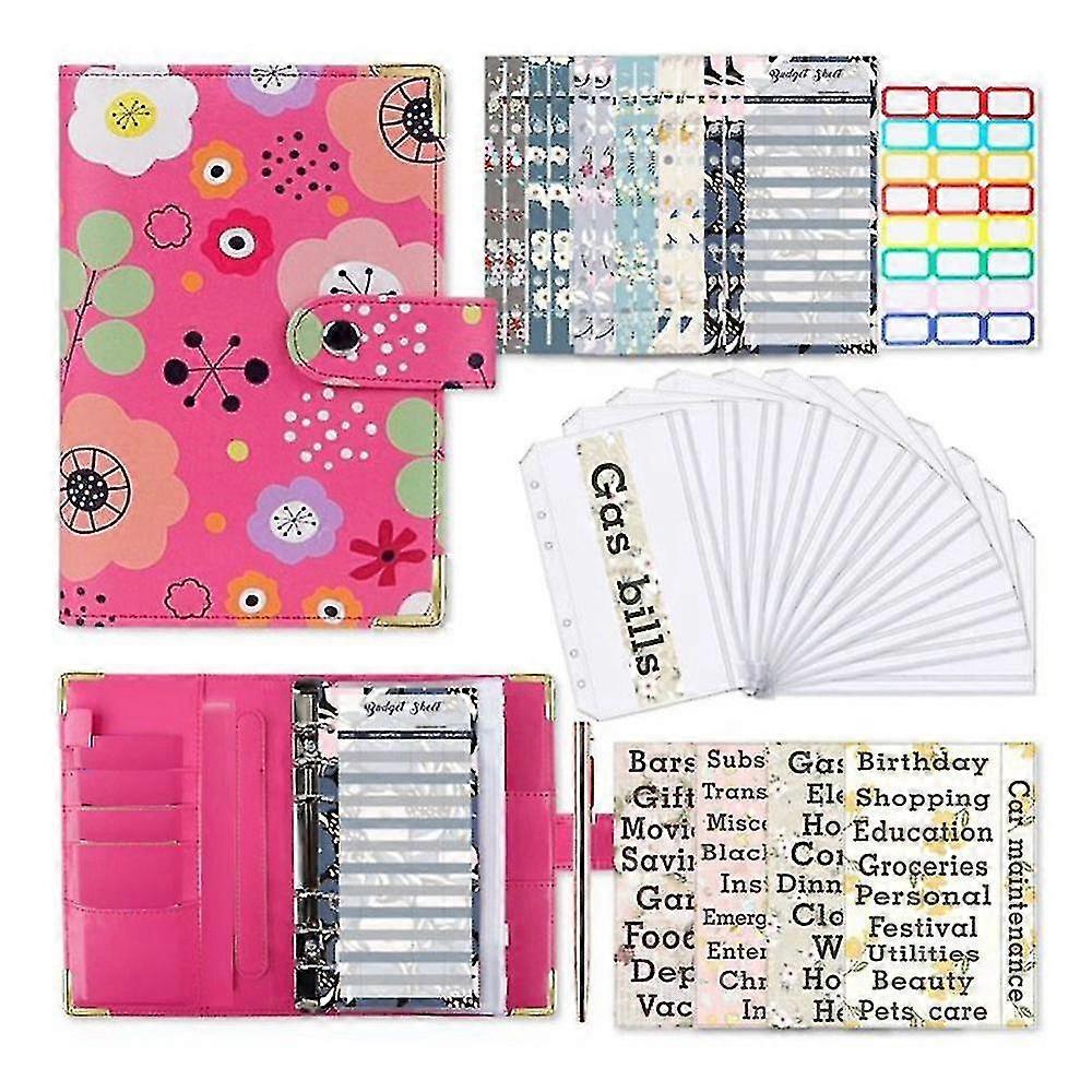 A6 Butterfly Embossing Planner Binder Page Zipper Envelopes Cash Envelopes Budgeting Organizer For
