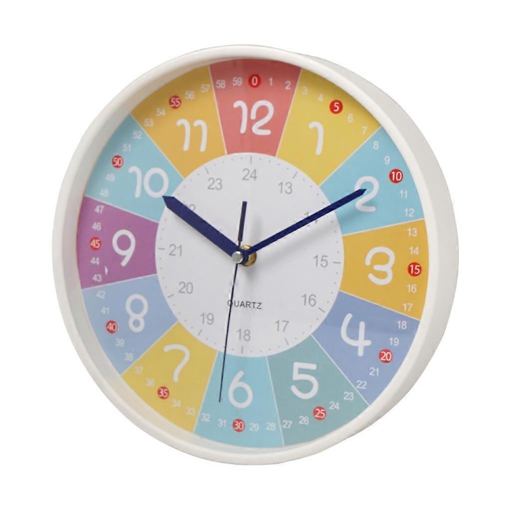 Kids Telling Time Teaching Clock 10 Inch Silent Movement Analog Learning Clock