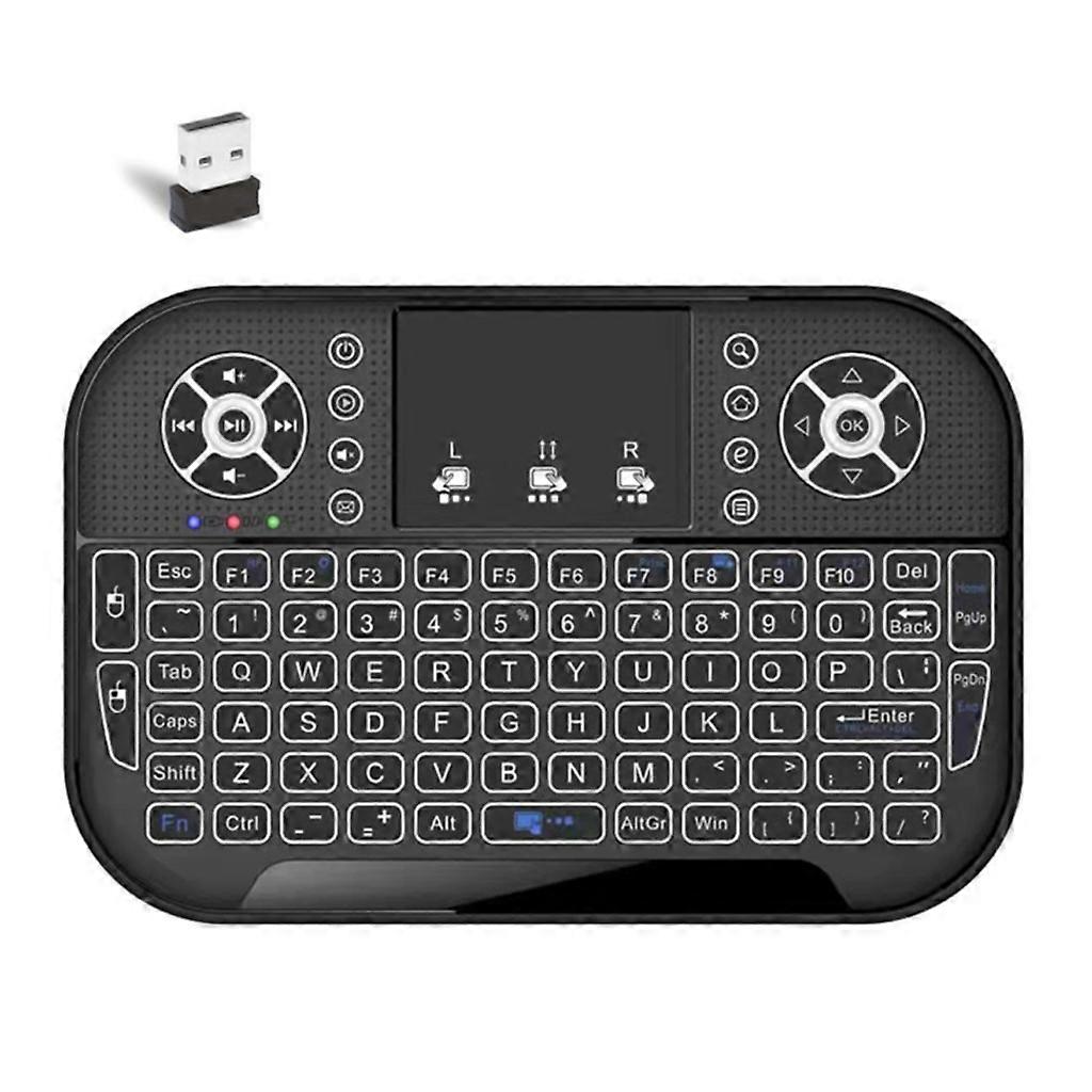  Telecomandă iluminată 2.4GHz Mini Wireless Keyboard cu touchpad Mouse Combo