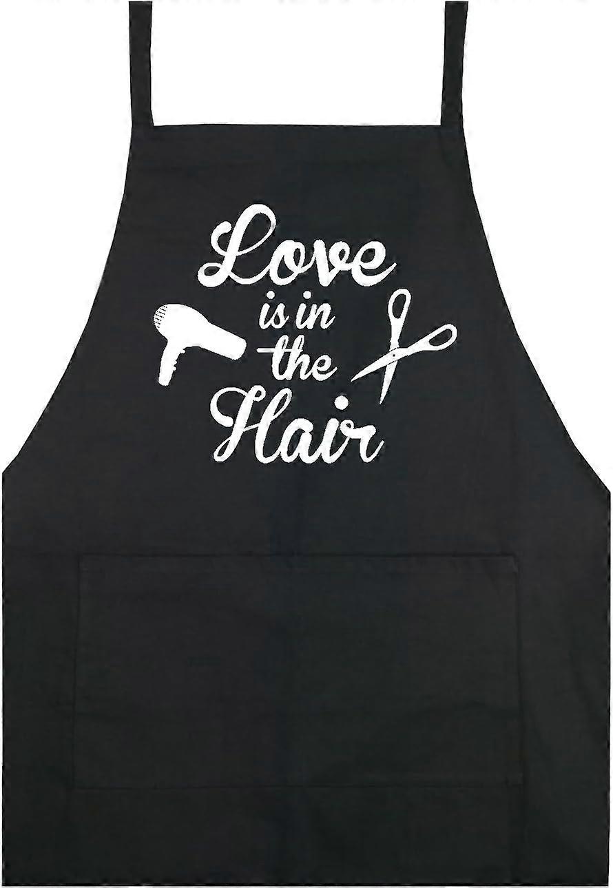 愛はヘアエプロンスタイリストビジネスガールズ女性ママ美容師ヘアカット理髪師はさみ吹かれています