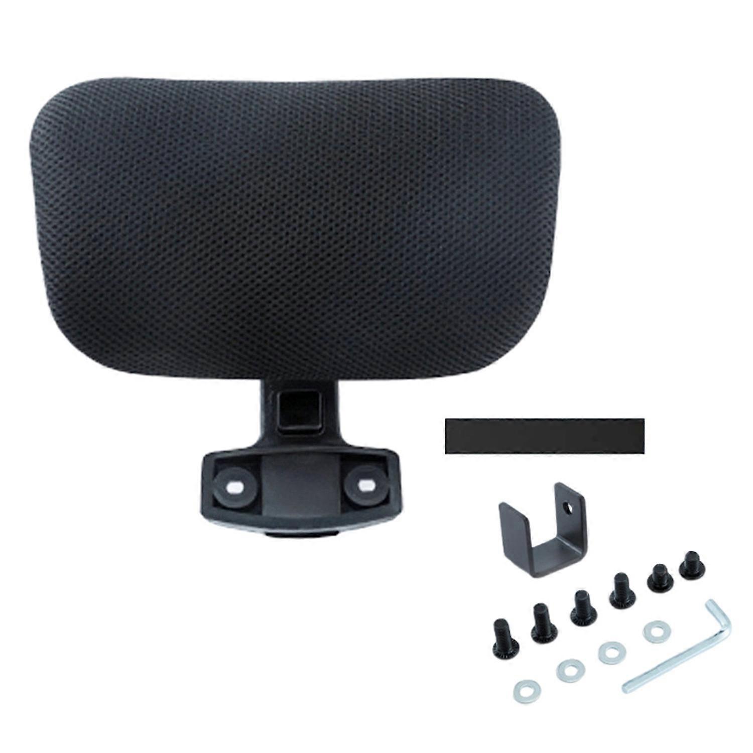 Office Chair Headrest Attachment Head Support Cushion Adjustable Height Angle Breathable Mesh