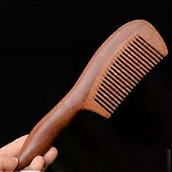 Gaibosi Red Sandalwood Combs, Round Handle, Fine Teeth, Thickened, High Quality Massage, Hairdressing