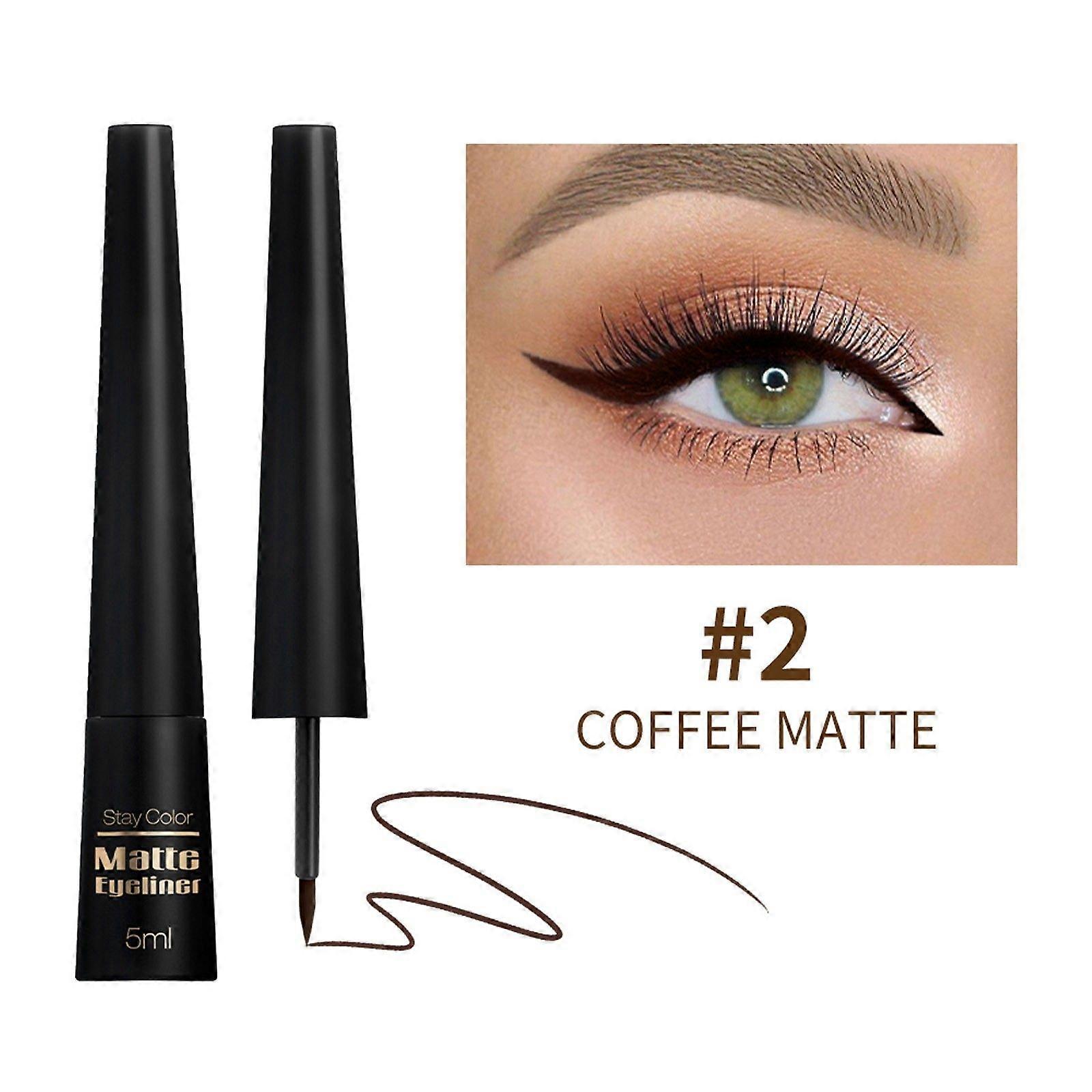 One Stroked Of Eyeliner Smoothing Natural Matte Texture Waterproof Moistured-proof Durabled Color 5ml Flye253269