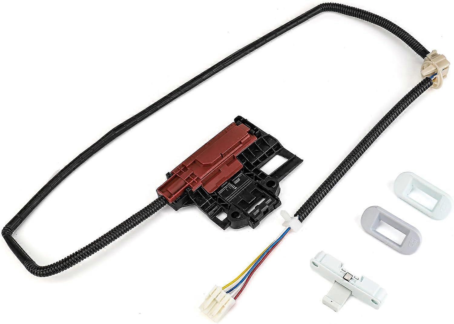 Washing machine lid latch lock assembly