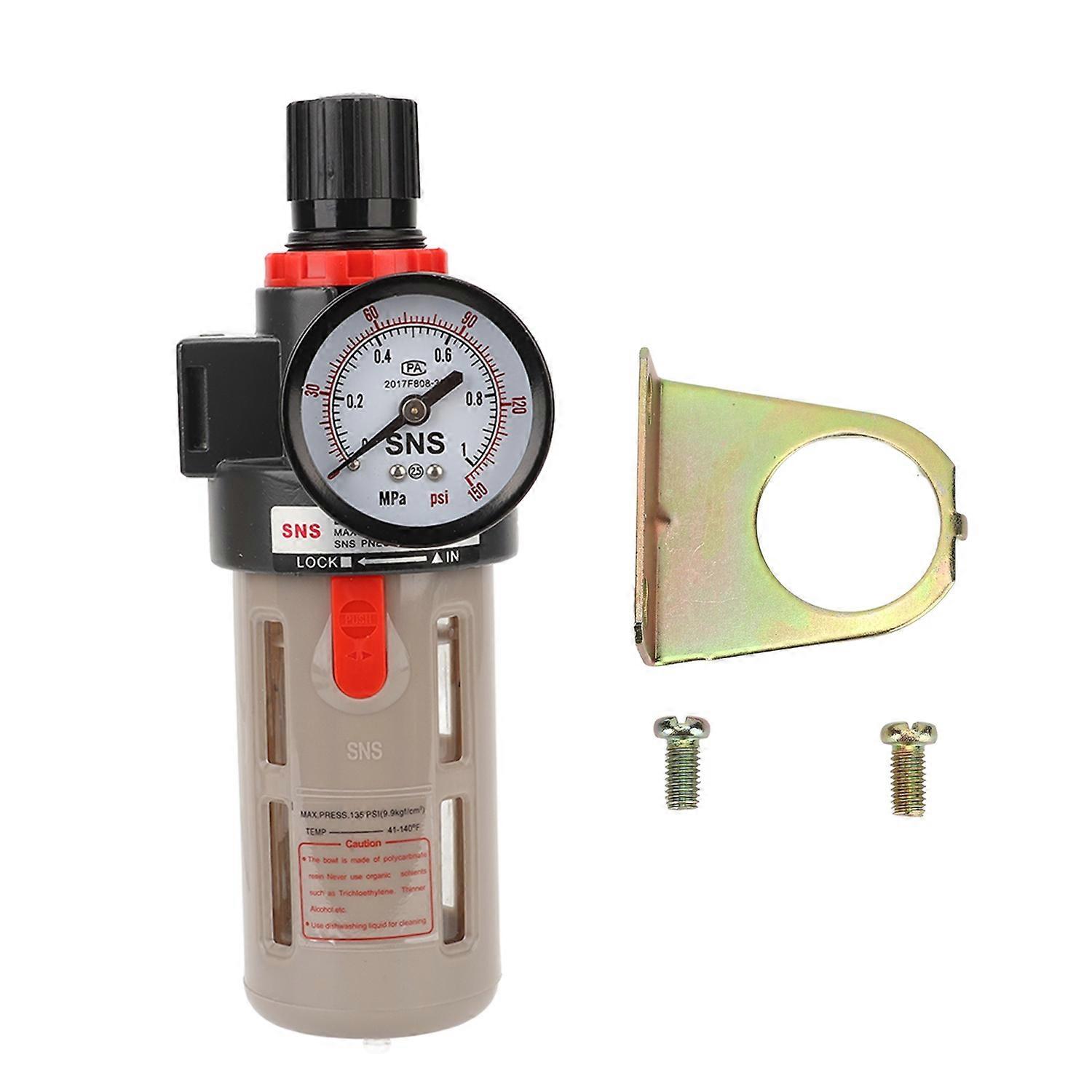 Compressed Air Filter Regulator G1/4 60ml Aluminum Alloy Water Oil Separator Air Compressor Filter