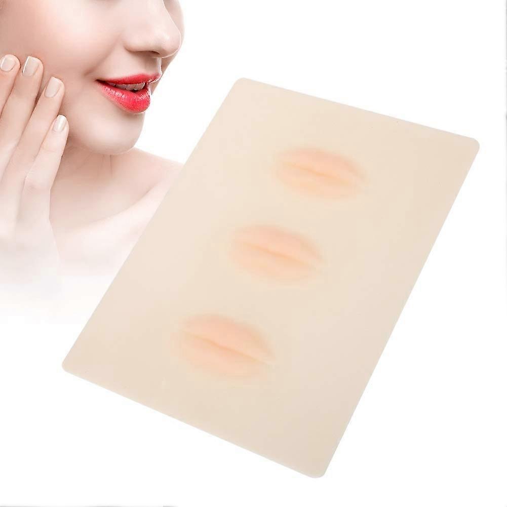 3-Piece Microblading Practice Kit with Silicone Lip for Beginner Artists - Includes Practice Skin and Tools