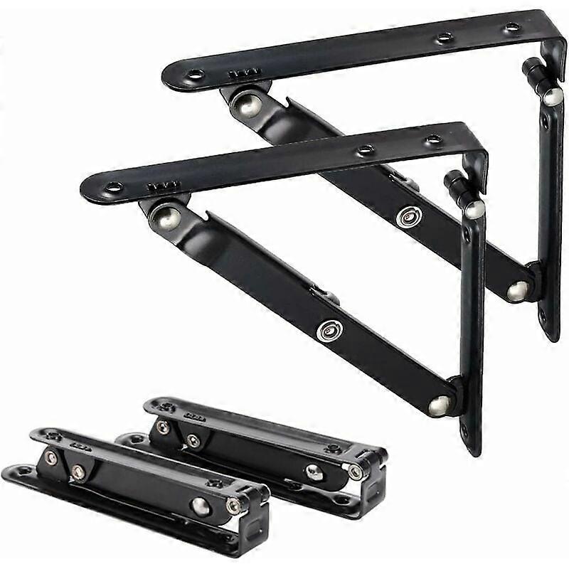 2 Pack 150mm Brackets ράφι, πτυσσόμενο βραχίονα τοίχου πτυσσόμενο ράφι βραχίονα 90 μοιρών γωνία στήριγμα μεταλλικά πτυσσόμενα στηρίγματα ράφι (6 ίντσα) zhuoxuan