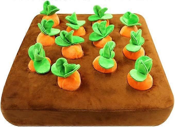 Creative garden carrot plush toy, chewing vegetable chewing mat, hands on ability, pet interaction pulling