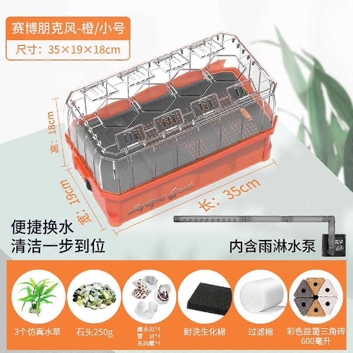 Aquatic Turtle Tank Habitat Kit, Enhancing Interaction with 360° Viewing, Standalone Filtration, Enriched Living, and Convenient Water Changes