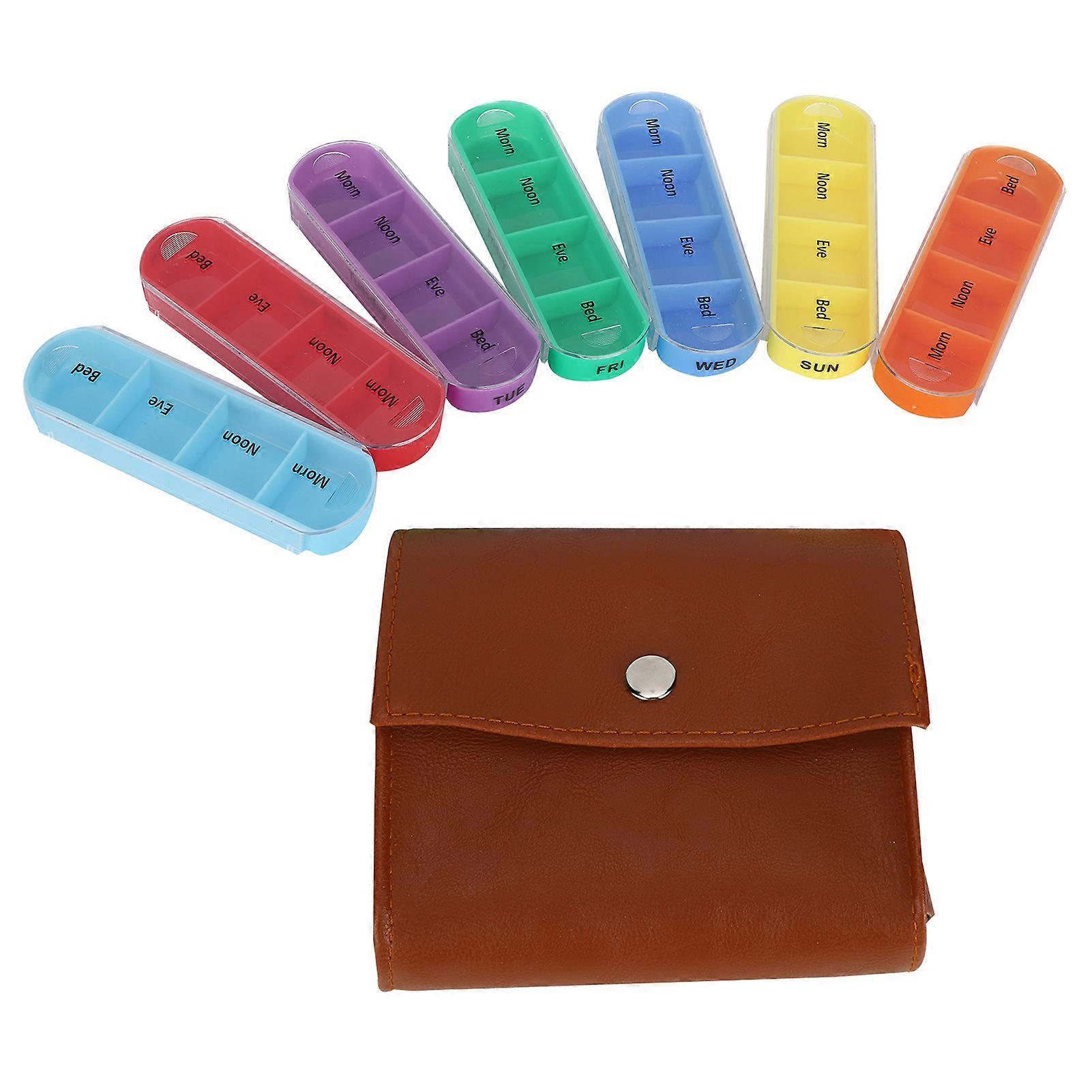 28 Grid Medicine Storage Box for Weekly Organizing, Travel-Friendly Pill Organizer, Durable Plastic Tablets Container