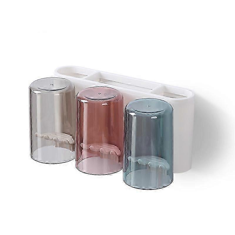 パンチフリーウォールマウント歯ブラシホルダー3カップ電動歯ブラシホルダー