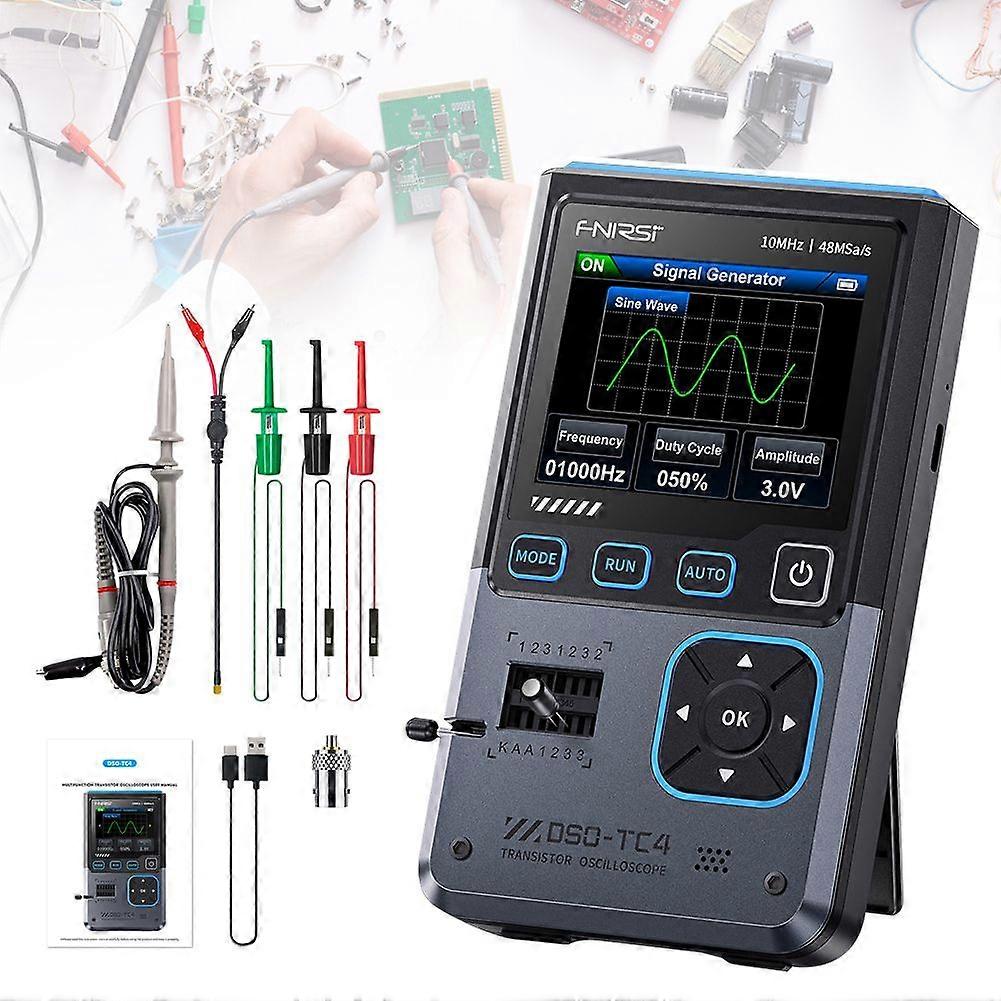 DSO-TC4 Portable Digital Oscilloscope Signal Generator Transistor Tester 48MSa/s 10MHz Electronics Component Tester
