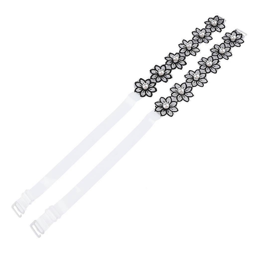 Women's Adjustable Non-Slip Flower Bra Strap Elastic Invisible Strap Holder